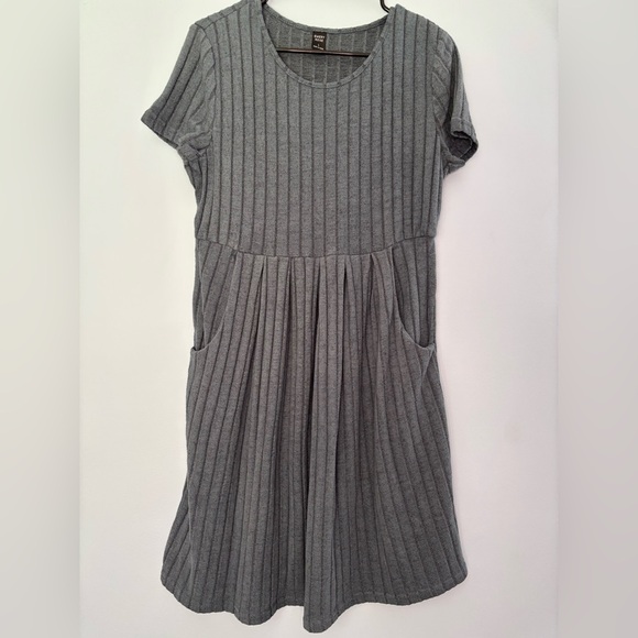 Emery Rose Midi Dress Mid Length Flowy Dress Size Large Bluish Grey Pockets - Picture 1 of 4